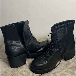 Black Leather Women's Boots